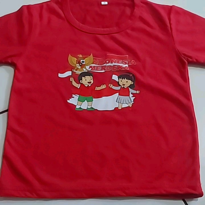 Couple Keluarga Kaos 17 Agustus 2024 Atasan Baju Seragam Ibu Ayah Anak