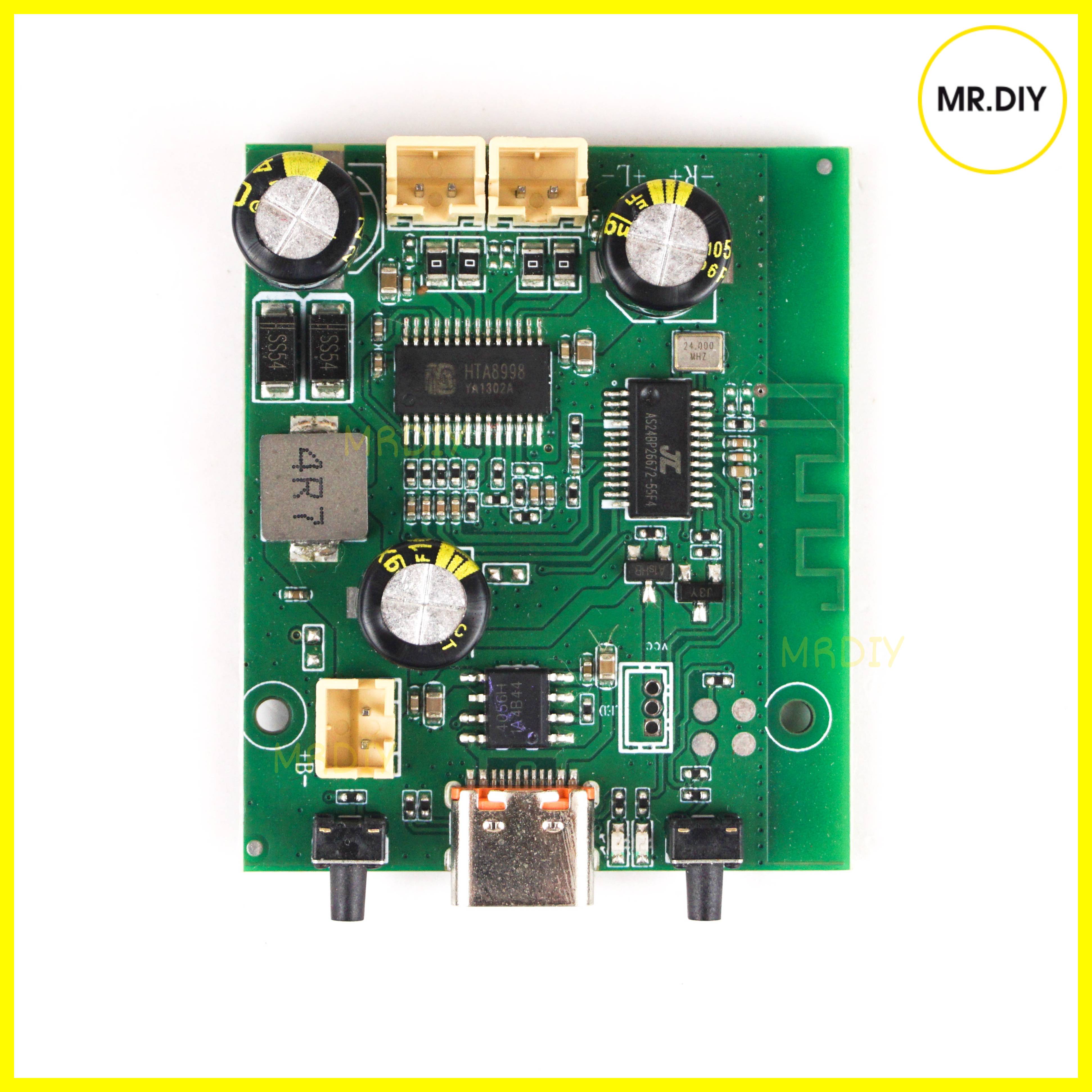 Mạch loa Bluetooth 2 kênh 10W+10W – nhỏ gọn âm mạnh  dùng pin 1s dòng cao có kèm dây kết nối