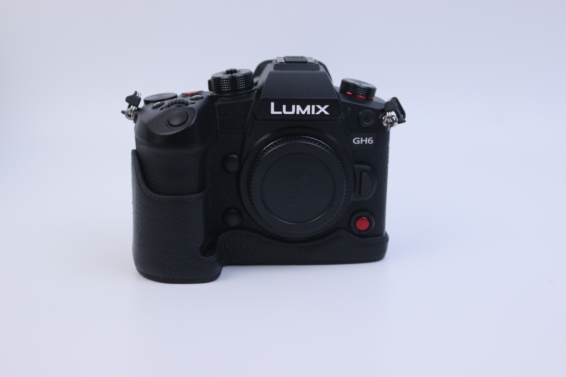 Máy ảnh chính hãng da nửa trường hợp túi bảo vệ cho Panasonic Lumix GH6