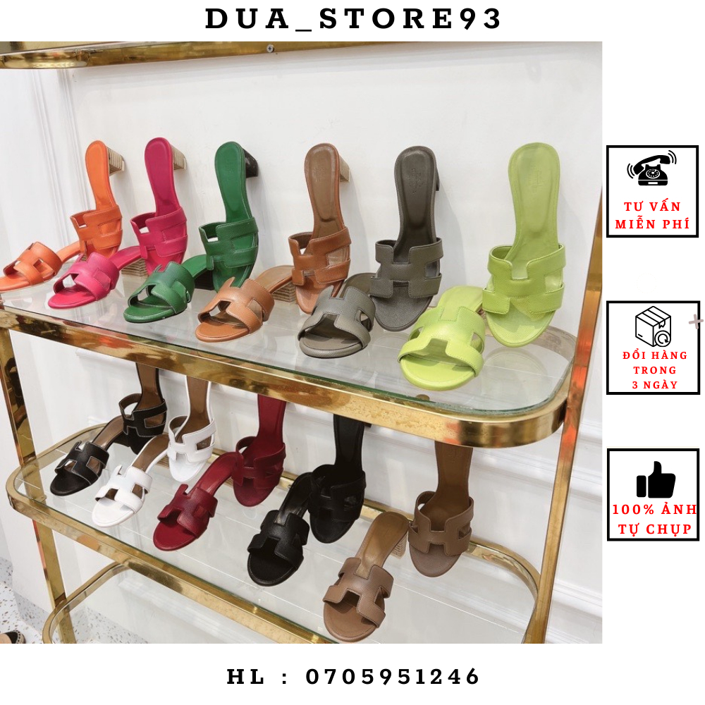 Guốc nữ thời trang, guốc H.M nữ hàng super cao cấp ful box, chất da xịn