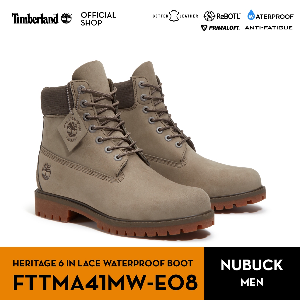 TIMBERLAND Men's HERITAGE 6-INCH LACE WATERPROOF BOOT รองเท้าบูทผู้ชาย (FTTMA41MW-EO8) ราคา 9,775 บาท*ส่งฟรี