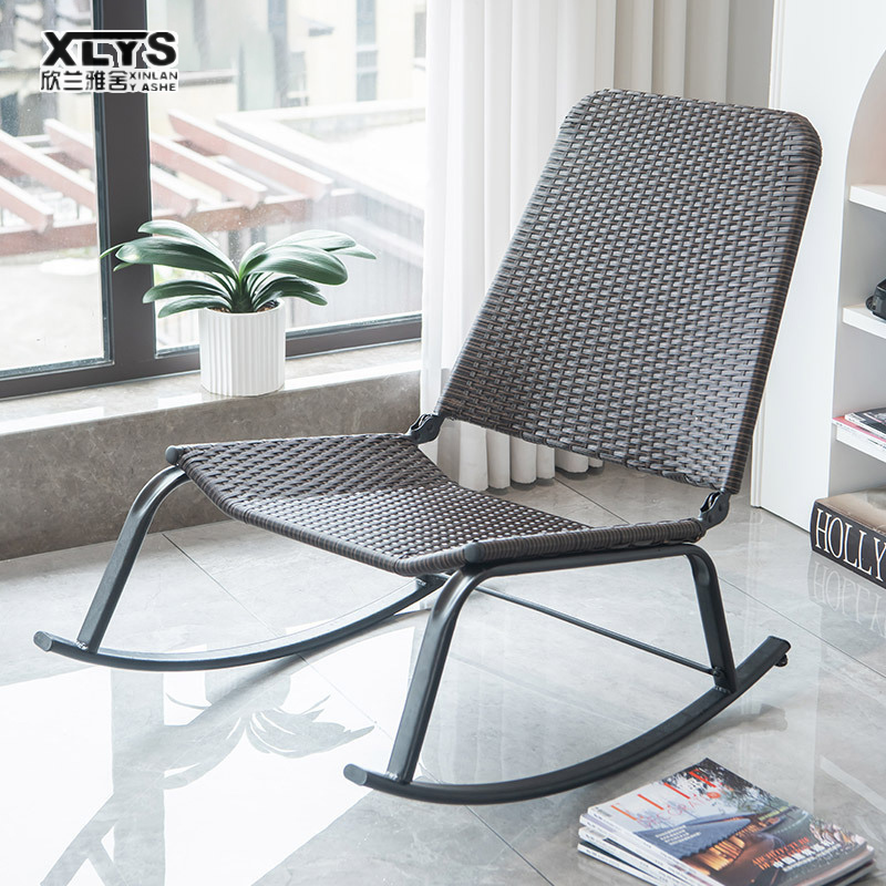 leisure chair baby swing Outdoor rattan chair Balcony indoor and outdoor reclining lunch chair ราคา 2,457 บาท*ส่งฟรี
