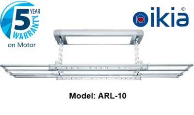 OIKIA - Automated Laundry System (Model ARL10 with 36 inches Super bright LED light) / Automated Laundry Drying Rack / Clothes Drying Rack / Laundry Rack / Clothes line / Automatic Laundry Rack