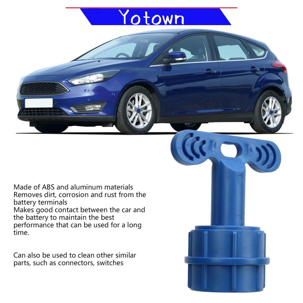 Yotown Bộ chổi làm sạch đầu cuối ắc quy ô tô ACOGEDO 4 gói - Công cụ loại bỏ di động cho ô tô RV & trụ ắc quy hàng hải - Thiết kế hợp kim nhôm + ABS
