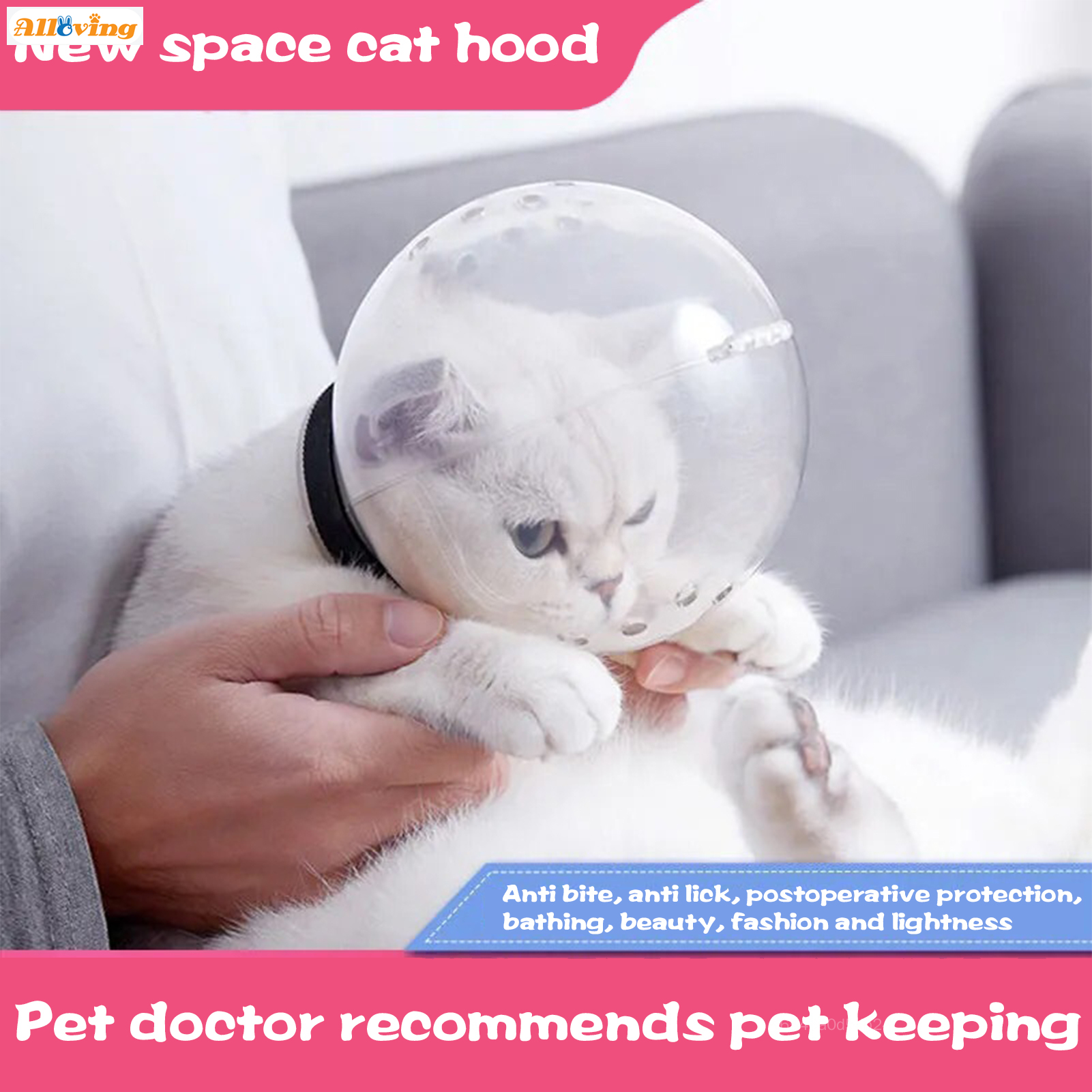 Alloving Mèo Miệng Bìa Có Thể Điều Chỉnh Mui Xe Mascotas Mõm Mascotas Phụ Kiện Cho Mèo Gotas Nguồn Cung Cấp AL-MY