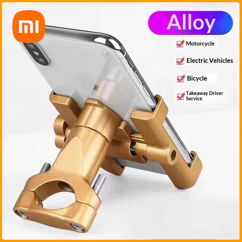 Aluminum Motorcycle Bike Phone Mount with Rotation for Navigation and Delivery Riders Giá 50,000 Đồng*Miễn phí vận chuyển