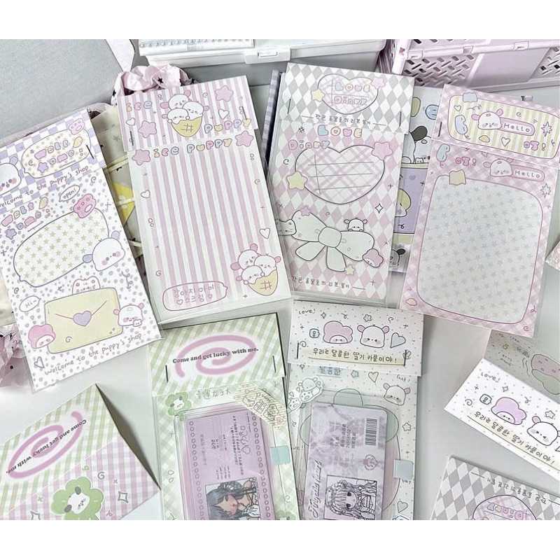 Set 6 bìa gói card goi quà kèm đầu tag và túi nilon