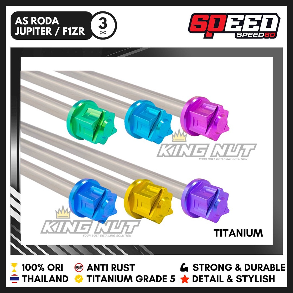 As Roda Yamaha Jupiter F1ZR As Roda Titanium Grade 5 Thailand King Nut Harga 1,315,000 rupiah*Gratis Ongkir