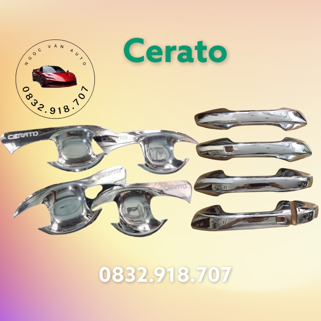 Ốp tay nắm, hõm cửa cerato 2019-2020-2021 mạ crom "