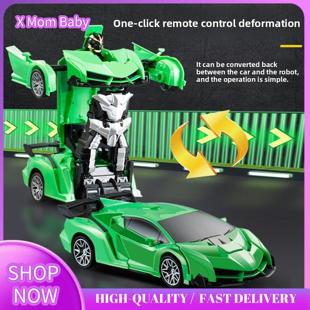 X MOM BABY Biến dạng một phím Xe robot biến hình Điều khiển từ xa 2 trong 1 Xe biến hình  Mẫu xe hơi Quà tặng