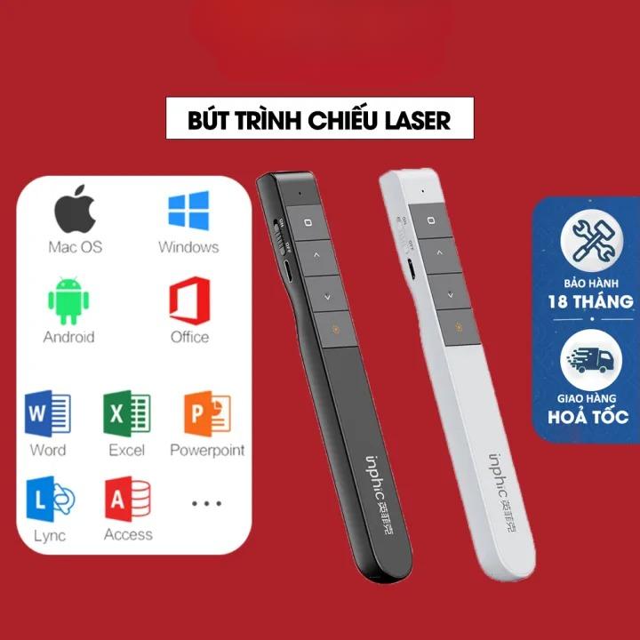 Bút Trình Chiếu Powerpoint Không Dây Sidotech L1P Bút Thuyết Trình Lazer Chiếu Slide Có Thể Điều khiển 2 Màn Hình, Lật Trang, Kết Nối Xa 100m, Hiển Thị Báo Pin, Bút Chỉ Máy Chiếu Laser Tương Tự Bút Trình Chiếu Logitech - Hàng Chính Hãng