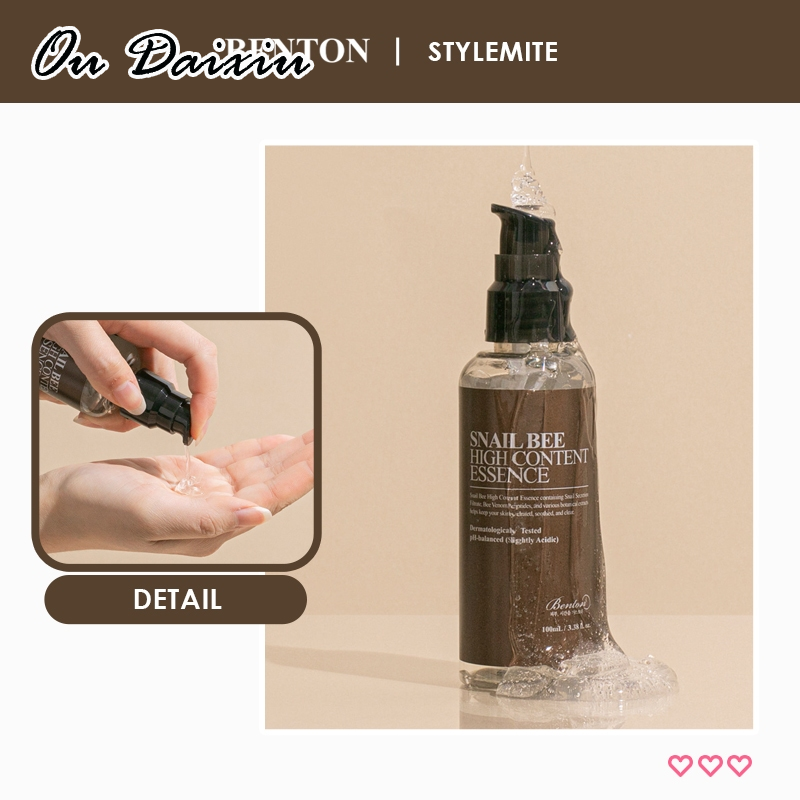 OUDAIXIU [STYLEMITE CHÍNH HÃNG] Tinh Chất Dưỡng Da Ốc Sên Cấp Ẩm Căng Bóng Cho Da BENTON Snail Bee High Content Essence (100ml)