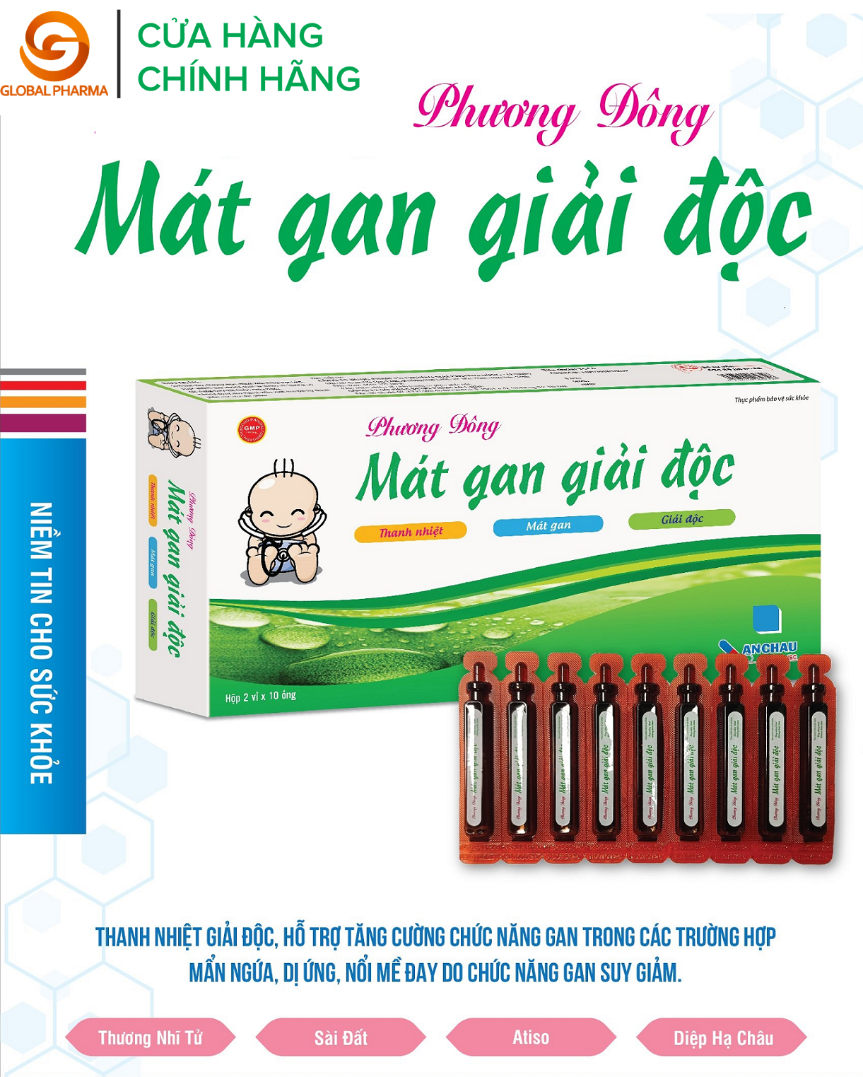 PHƯƠNG ĐÔNG MÁT GAN GIẢI ĐỘC - Thanh nhiệt giải độc