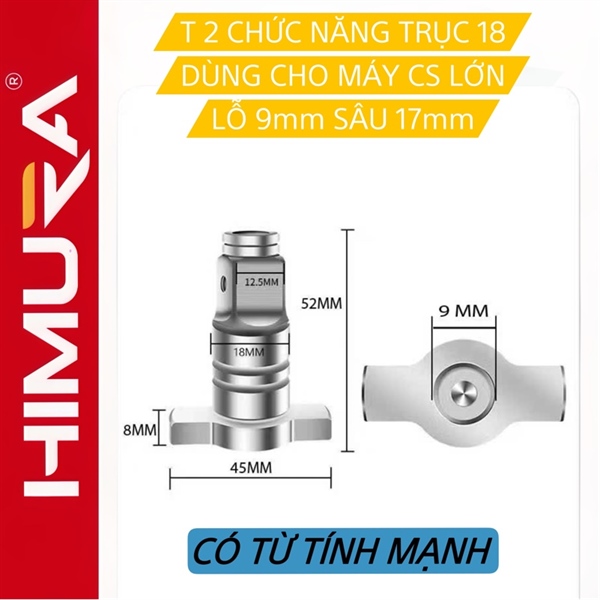 ĐẦU BULONG, ĐẦU CHỮ T THAY THẾ CHO MÁY SIẾT BULONG 1/2 INCH 2 IN 1 CÓ LỰC SIÊT LỚN