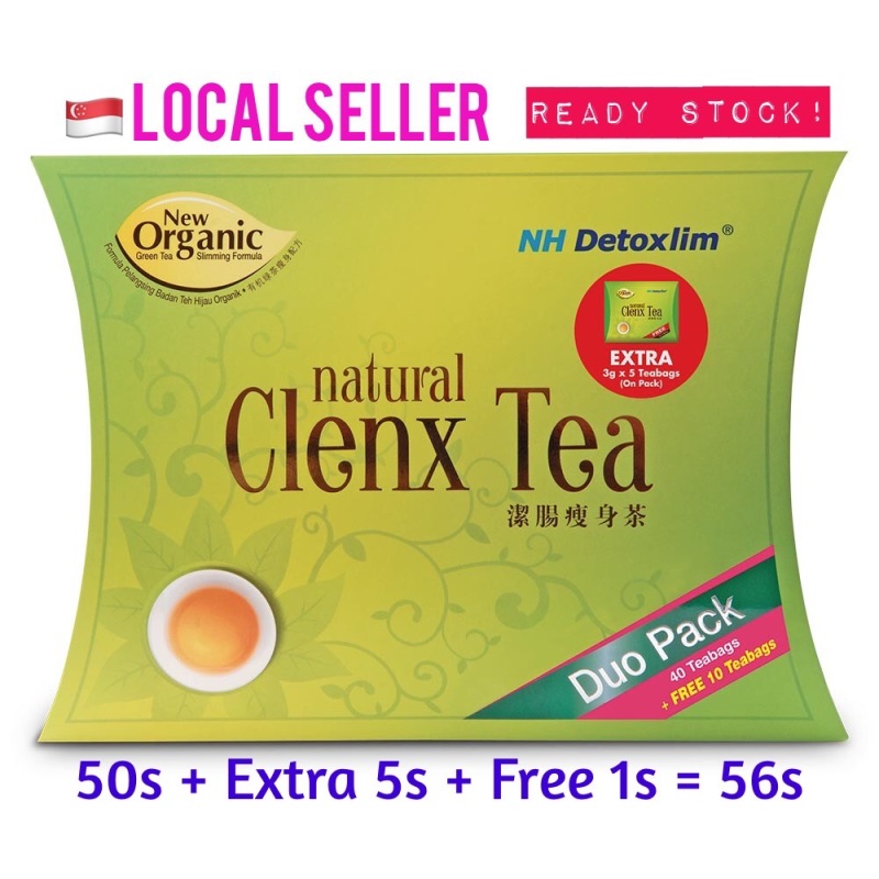 Buy SG SELLER NH DETOXLIM NATURAL CLENX TEA (Detox Slimming Tea) 50s + Extra 5s + Free 1s = 56s (Local 2-3 days doorstep delivery) Singapore