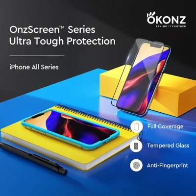 OKONZ iPhone Tempered Glass Screen Protector for iPhone 13 Pro Max/13 Pro/13/13/12 Pro Max/12 Pro/12/12 Mini/11/11 Pro Max/XS / X / XR / XS Max / SE 2020 / 8 Plus / 8 / 7 Plus