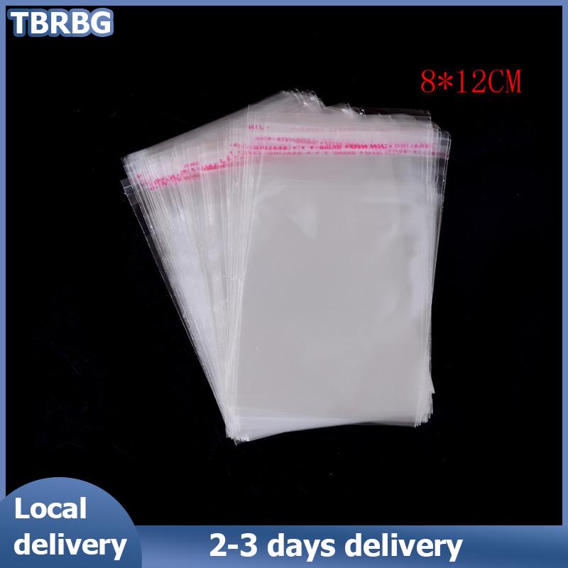 TBRBG Local Delivery 100 cái túi OPP rõ ràng con dấu tự dính nhựa trang sức nhà đóng gói túi