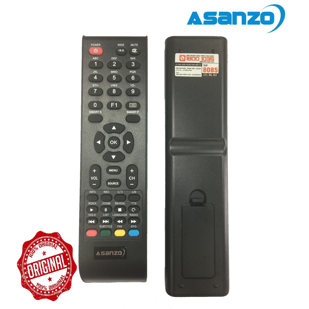 REMOTE ĐIỀU KHIỂN TIVI ASANZO SMART XỊN