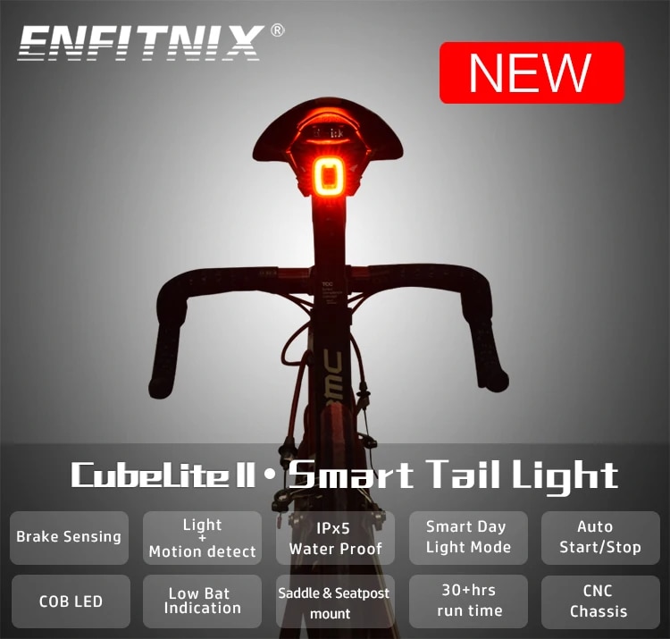 Best value Enfitnix Cubelite Ii Auto Brake Road Bike Rear Smart Sensor