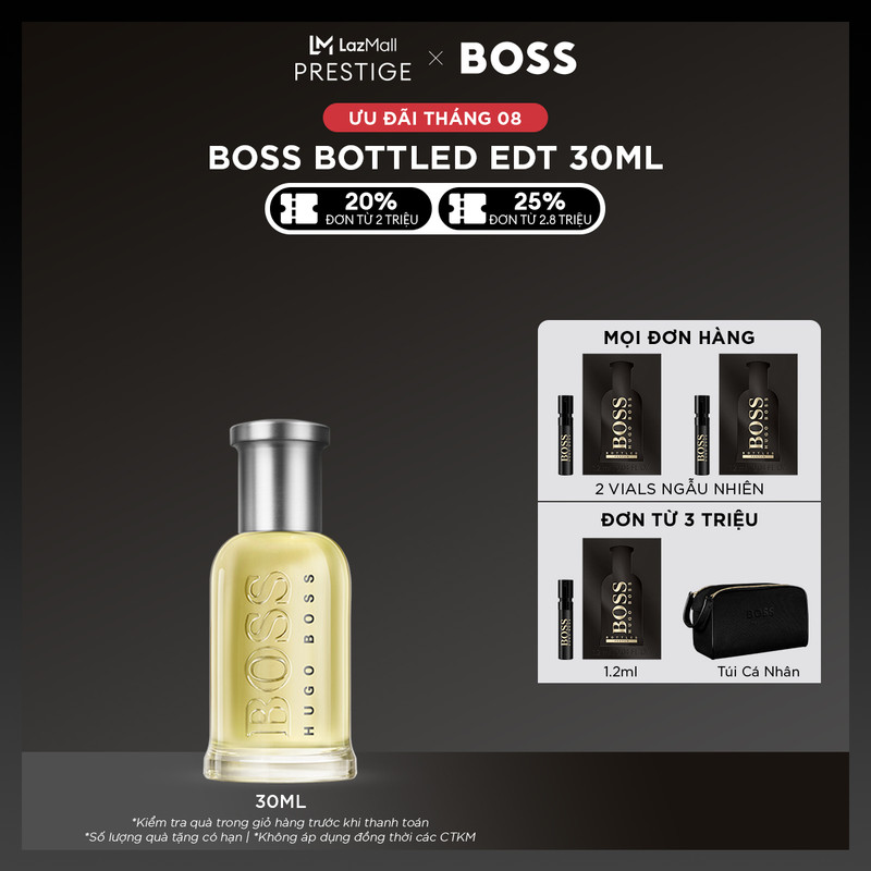 Set nước hoa nam boss bottled edt 30ml + 3 nước hoa nam boss bottled edt 5ml