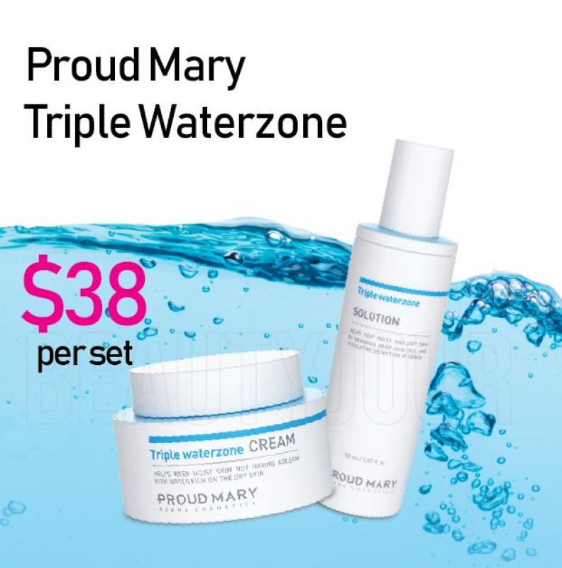 Buy {Korea Skin Care} Proud Mary Triple Waterzone Gift Set (Moisturizing, Exfoliating, Soothing) Singapore