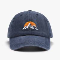 MV4F Vải cotton đã giặt Mũ bóng chày thêu Có thể điều chỉnh Mô hình hoàng hôn Mũ lưỡi trai Thời trang Kính che Mũ chống nắng Dành cho Nam Nữ