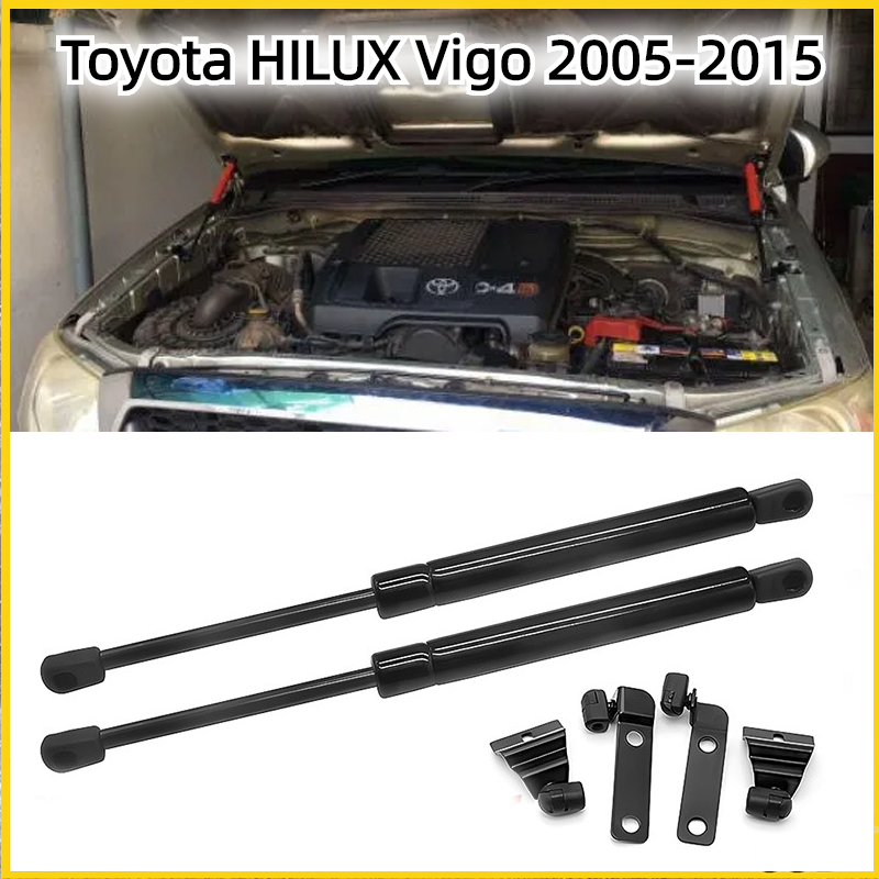 โช้คฝากระโปรง หน้า Toyota HILUX Vigo 2005-2015 (โตโยต้า วีโก้) สินค้าไม่ต้องเจาะติดตั้งเองได้ ค้ำฝากระโปรง ผ่อนแรงยก โตโยต้า วีโก้ หน้ายัก แชม ราคา 329 บาท*ส่งฟรี