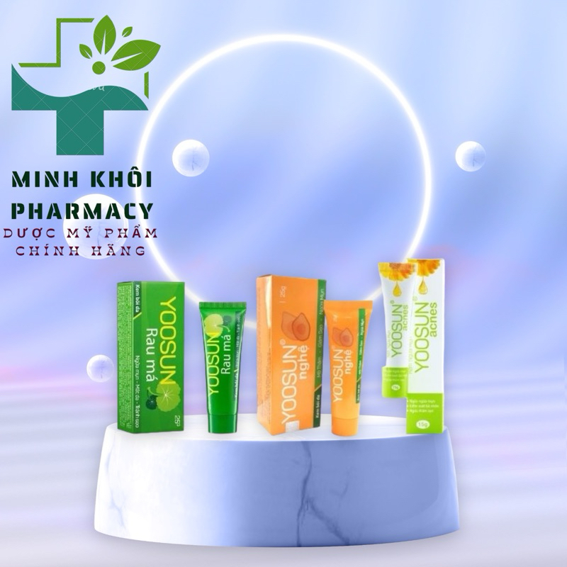YOOSUN Rau Má, Nghệ, Acnes - KEM BÔI MỤN, NGỪA THÂM MỤN, GIẢM HĂM, NGỨA DA