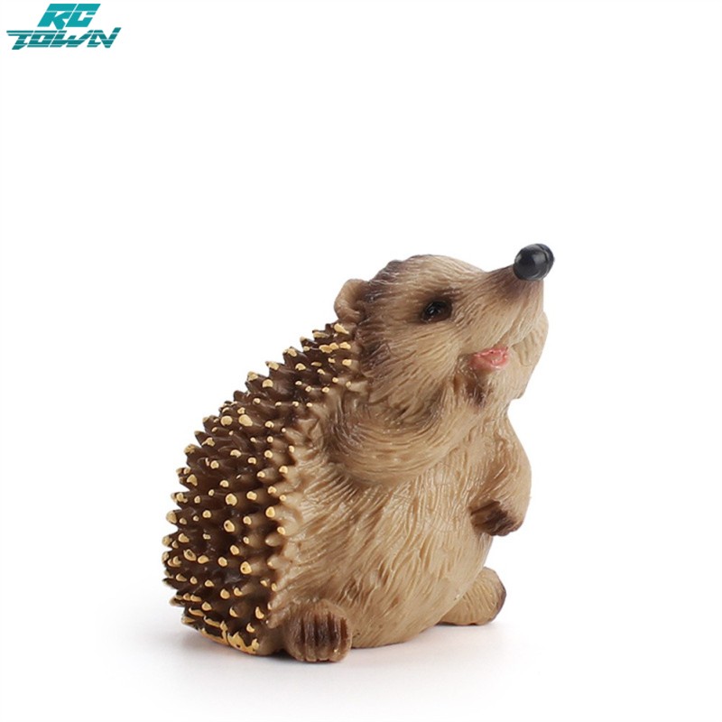 Simulation Hedgehog Models Cute Animals Figurines Wildlife Action Figure