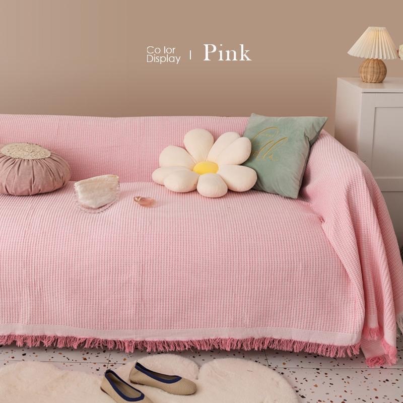 Khăn phủ sofa cao cấp tấm trải ghế sofa cotton dệt 3D phong cách Bắc Âu - GOO Decor