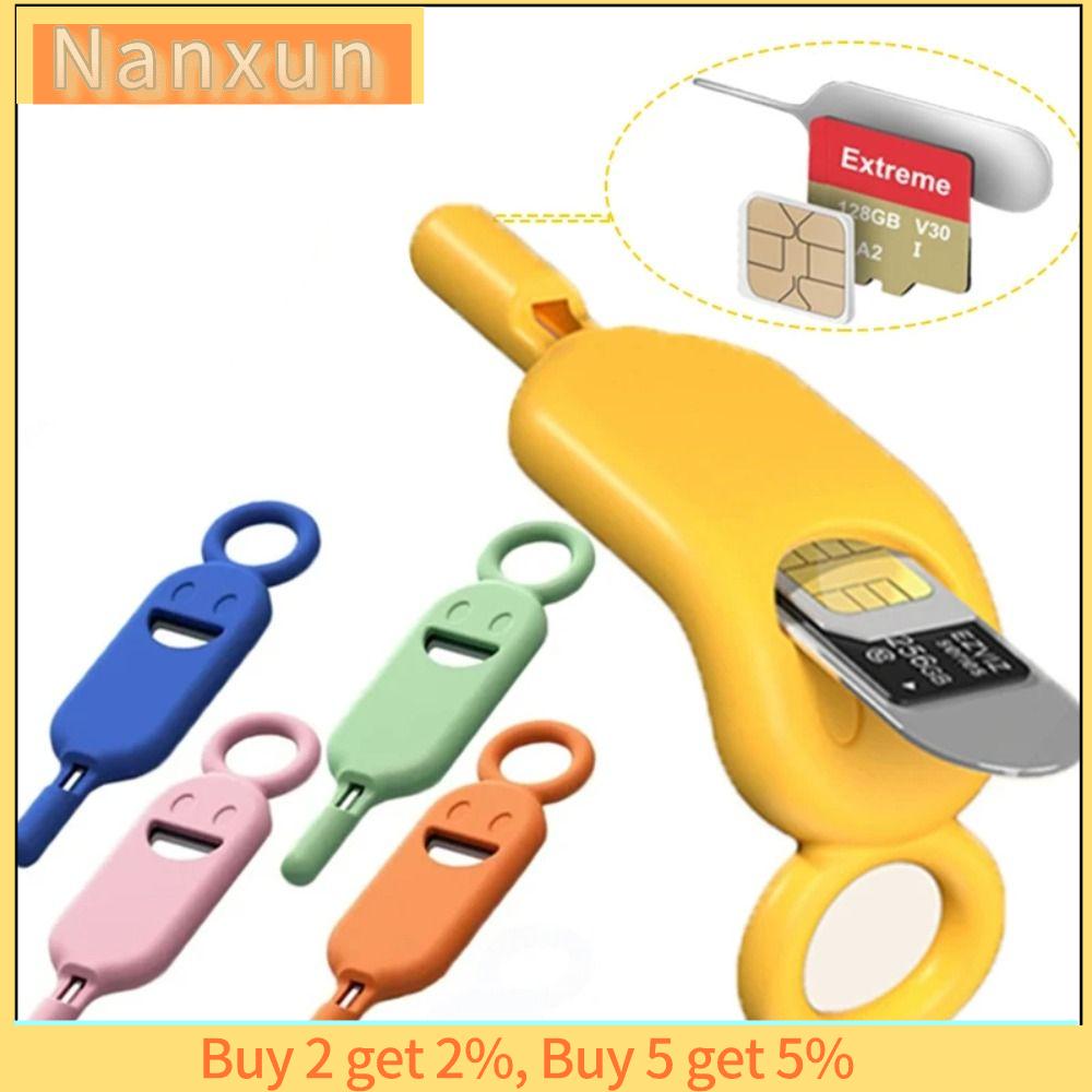 NWSJ 2 trong 1  tháo thẻ Sim Với giá đỡ bảo vệ Chống mất Dụng cụ mở  phun khay  Móc khóa Hộp đựng thẻ Sim