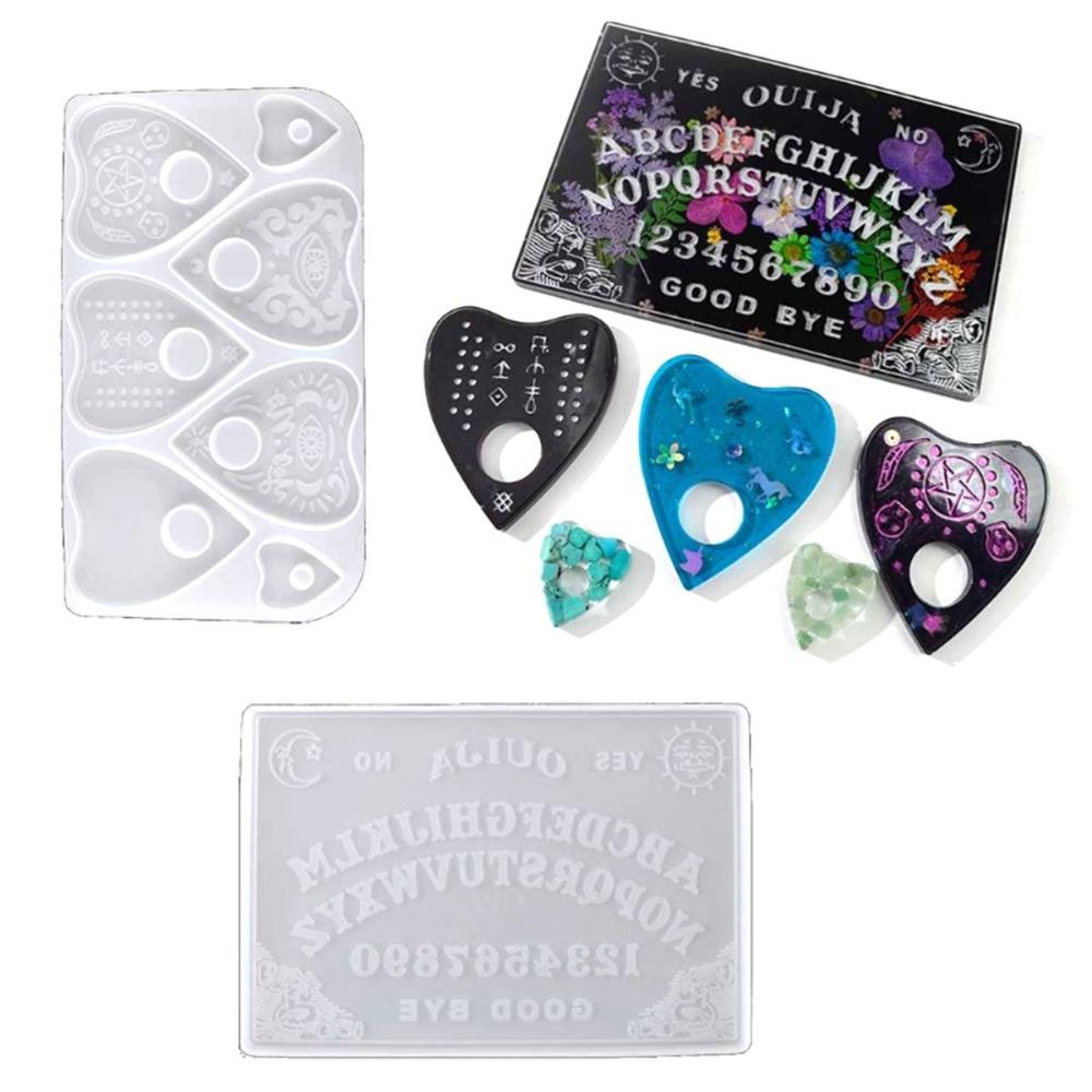 Banzu Mặt dây chuyền làm đồ trang sức Epoxy Silicone thủ công tự làm ouija Hội Đồng Quản trị planchette khuôn dụng cụ đất sét đúc nhựa khuôn