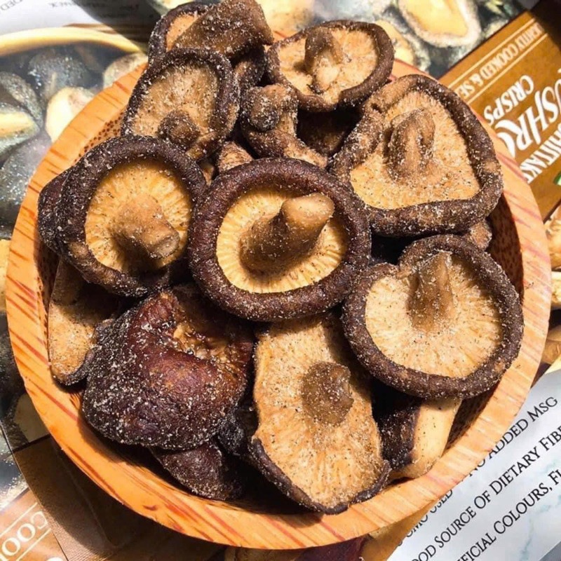  1KG Nấm hương sấy thăng hoa ăn liền thơm giòn béo ngậy snack nấm hương sấy giòn nguyên chất 
