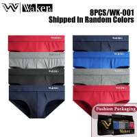 WAKER Brief For Men Ultra-Soft Pure Cotton 4/8/12pcs fashion Bacteriostatic Innerwear Low Waist Underwear  M-XXL Menswear