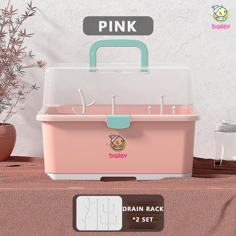 Bailey Baby Feeding Bottle Storage Box Milk Powder Bottle Organizer Drying Rack Baby Food Containers