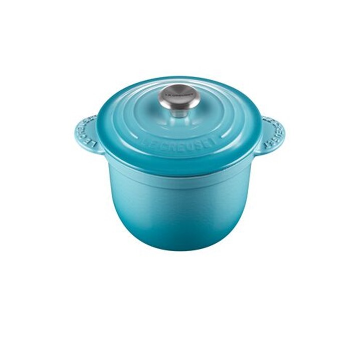 หม้อเหล็กหล่อหุงข้าว สีฟ้า RICE POT18 CARIBBEAN SS KNOB ราคา 11,000 บาท*ส่งฟรี