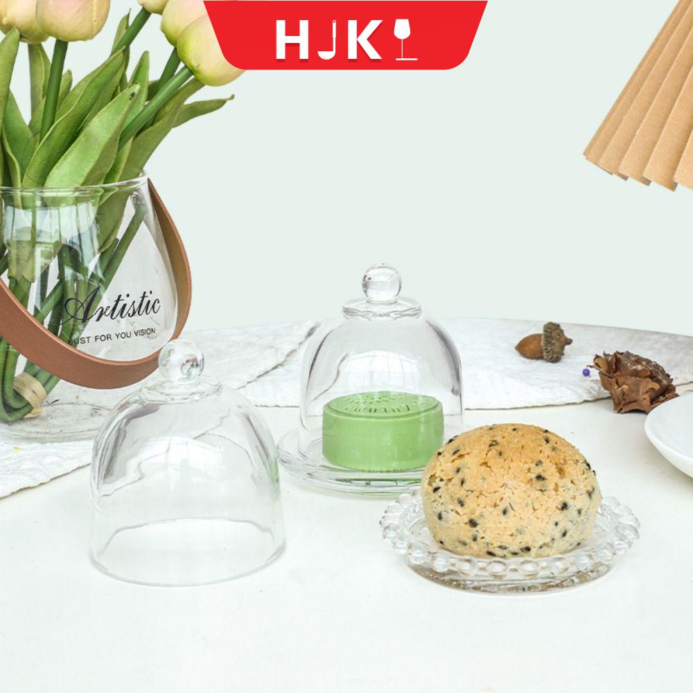 HJKL Thủy tinh thủ công Giá để đồ tráng miệng Dễ sử dụng Trong suốt Khay phục vụ bánh Sáng Tạo Có Nắp Đồ trang trí bàn tráng miệng Hộ gia đình
