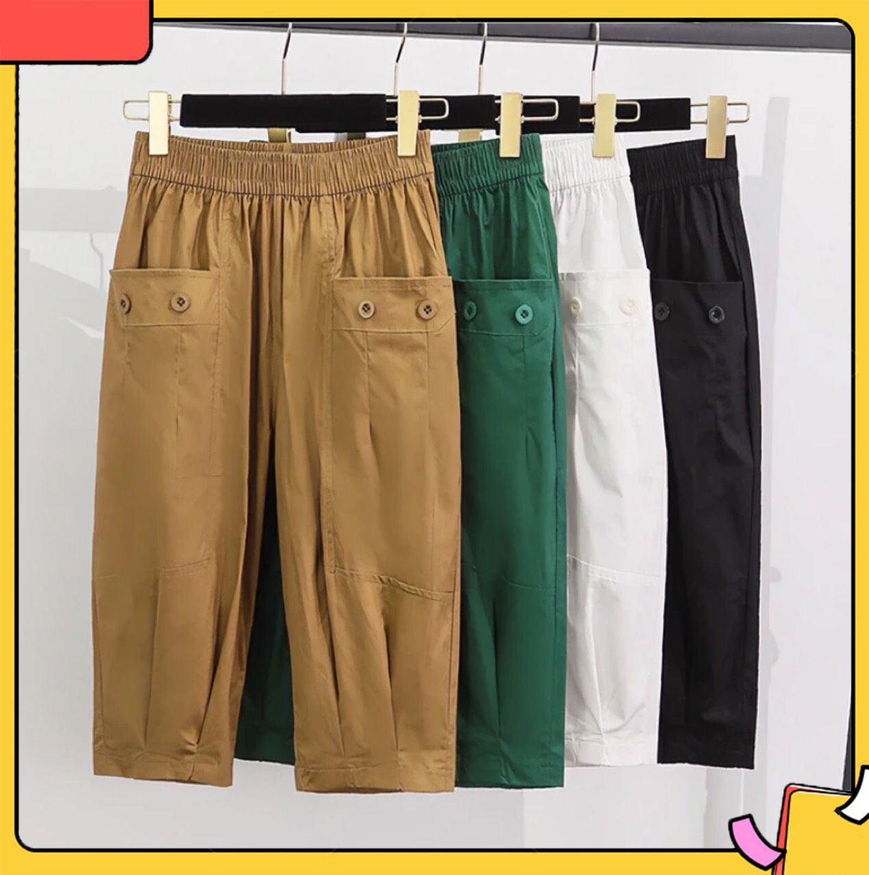 Quần Kaki Ngố Bigsize Cho Nữ, Quần Lửng Nữ Lưng Thun Vải Kaki Cao Cấp THỜI TRANG KENCHI