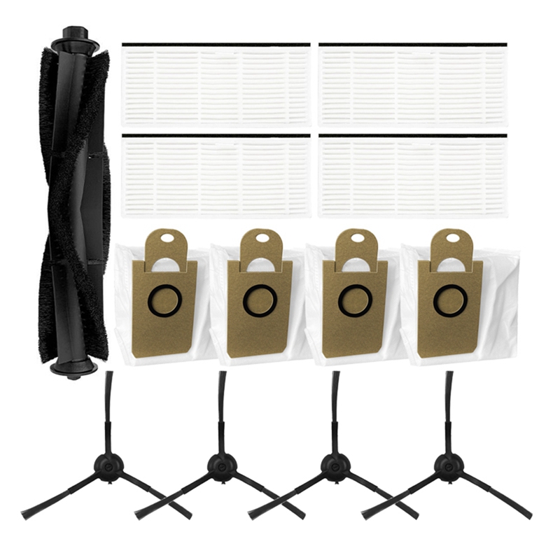 (USVH) Roll Brush Dust Bags Side Brush Hepa Filter Parts for S9 Robot Vacuum Cleaner Accessories