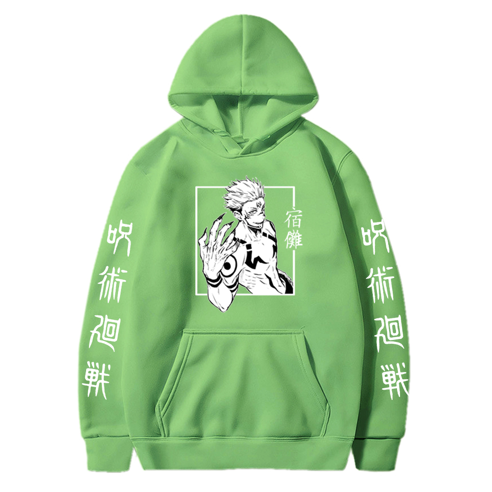 [Shuo] Áo Hoodie Harajuku unisex jujutsu kaisen Anime ryomen sukuna đồ họa nam in của Áo Hoodie Thời