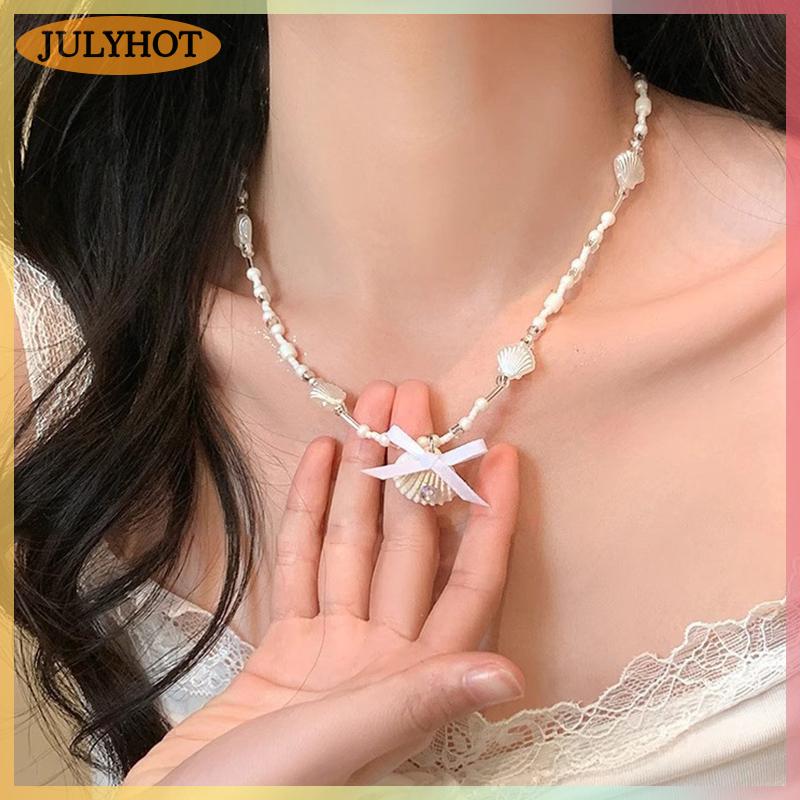 JULYHOT Bohemian hỗn hợp màu gạo hạt chuỗi Choker mùa hè thời trang bãi biển Vòng cổ cho phụ nữ Boho Starfish Choker Vòng cổ trang sức