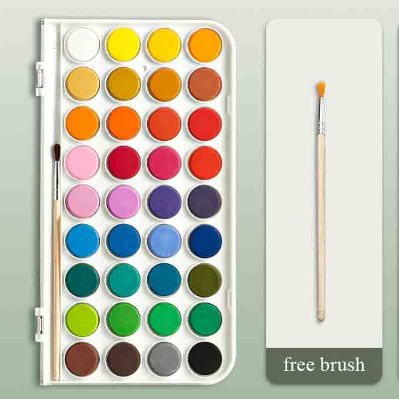 【𝗦𝗚 𝗦𝗧𝗢𝗖𝗞 】Deli Solid Pigments Watercolor Paint Water Colour Paint Set Art Supplies for Painting Drawing