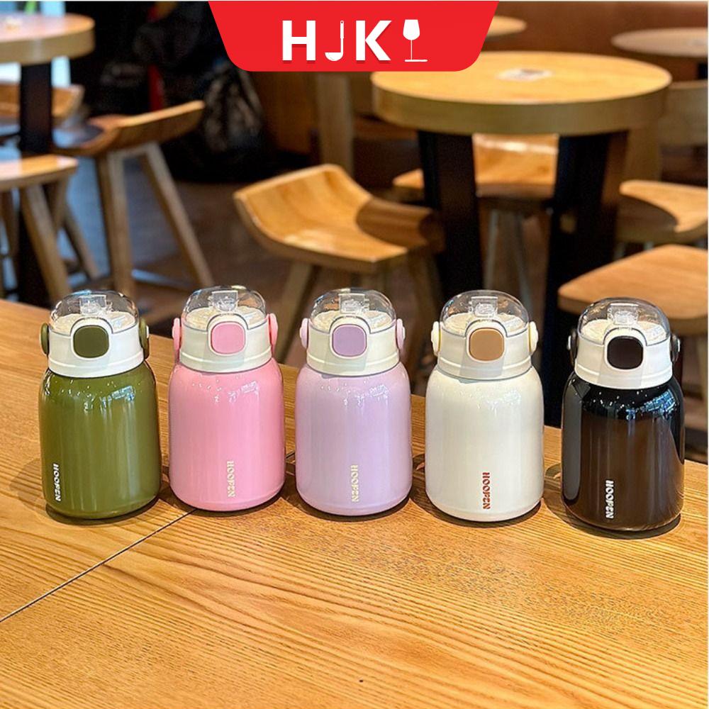  HJKL Thép không gỉ Cốc giữ nhiệt cầm tay Cách nhiệt Ấm đun nước uống Bình chân không dung tích lớn Chai nước Giữ lạnh và nóng Bình uống nước tập thể dục Trà cà phê 