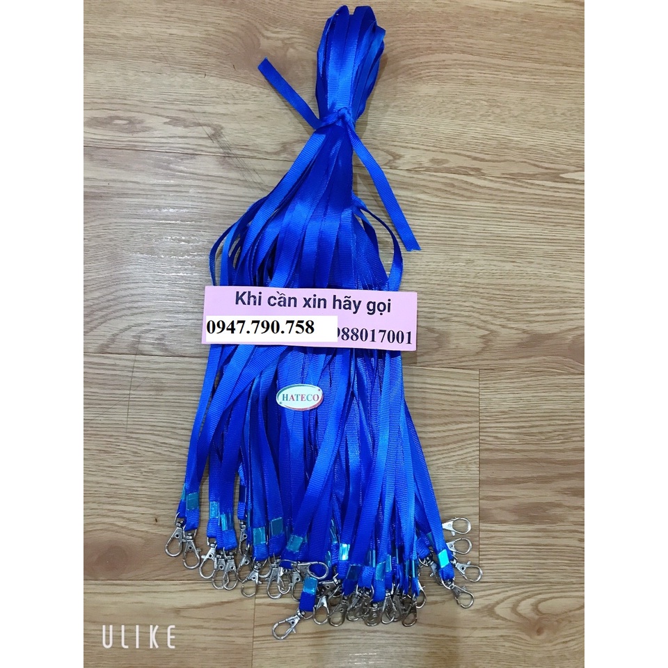 50 chiếc dây đeo thẻ lụa móc sắt 1cm - dây đeo thẻ nhân viên hàng loại 1