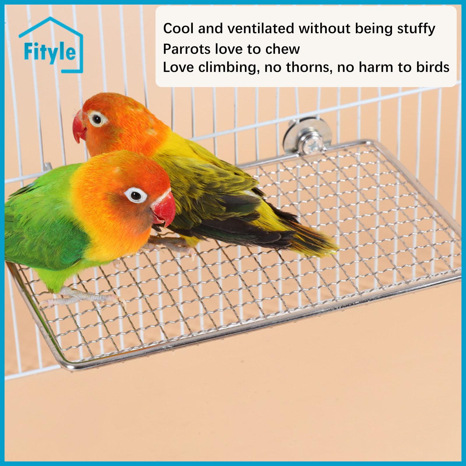 Fityle Parrot Perch Platform Grinding Claws Stainless Steel Trimming Beak Nails Cage Accessories for Lovebirds Cockatoos Budgerigars ราคา 3,718 บาท*ส่งฟรี