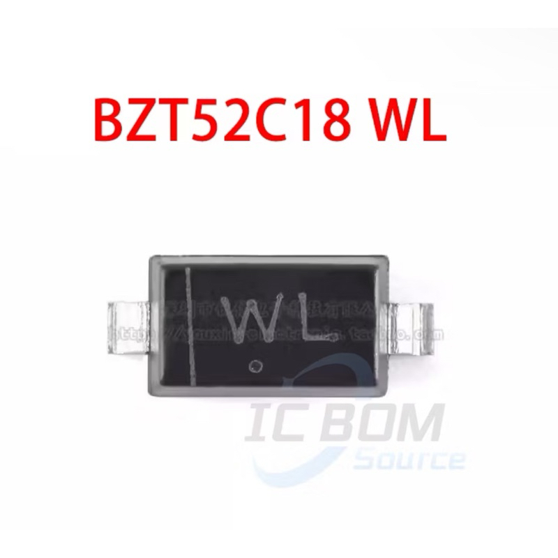 [ 50 con ] diode zener 18V 350mW BZT52C18 SOD-123