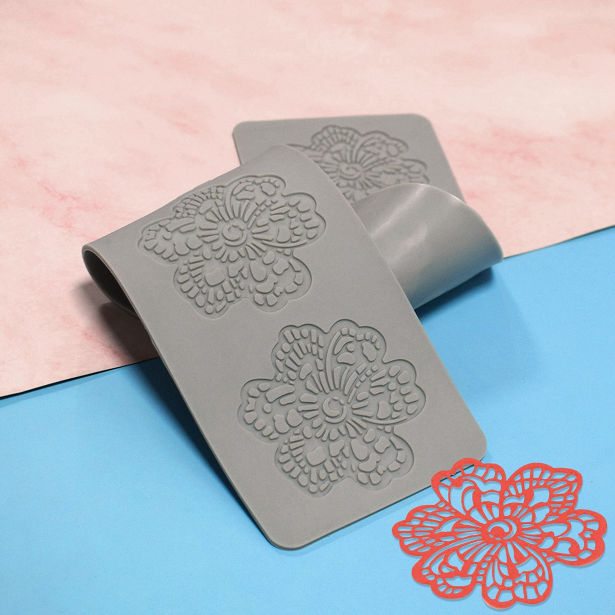 Coral Branches Leaf Fondant Lace Pad Silicone Mold DIY Chocolate Plate