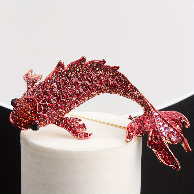 Fashion Creativity Personality Good Luck Koi Red Carp Brooch