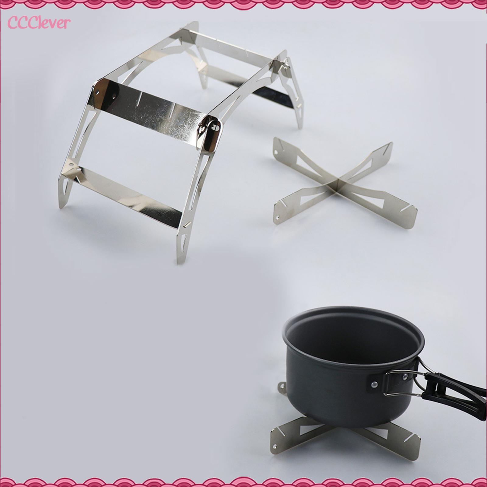 Ccclever gấp tiện lợi Bếp cồn đứng nồi nấu ăn chủ Burner hỗ trợ nướng