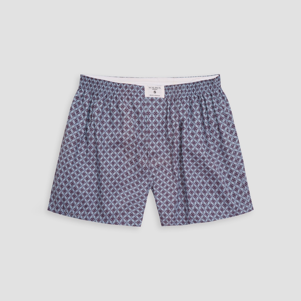 Quần đùi nam kẻ mặc nhà cotton Walrus M0200186 Thời trang M2